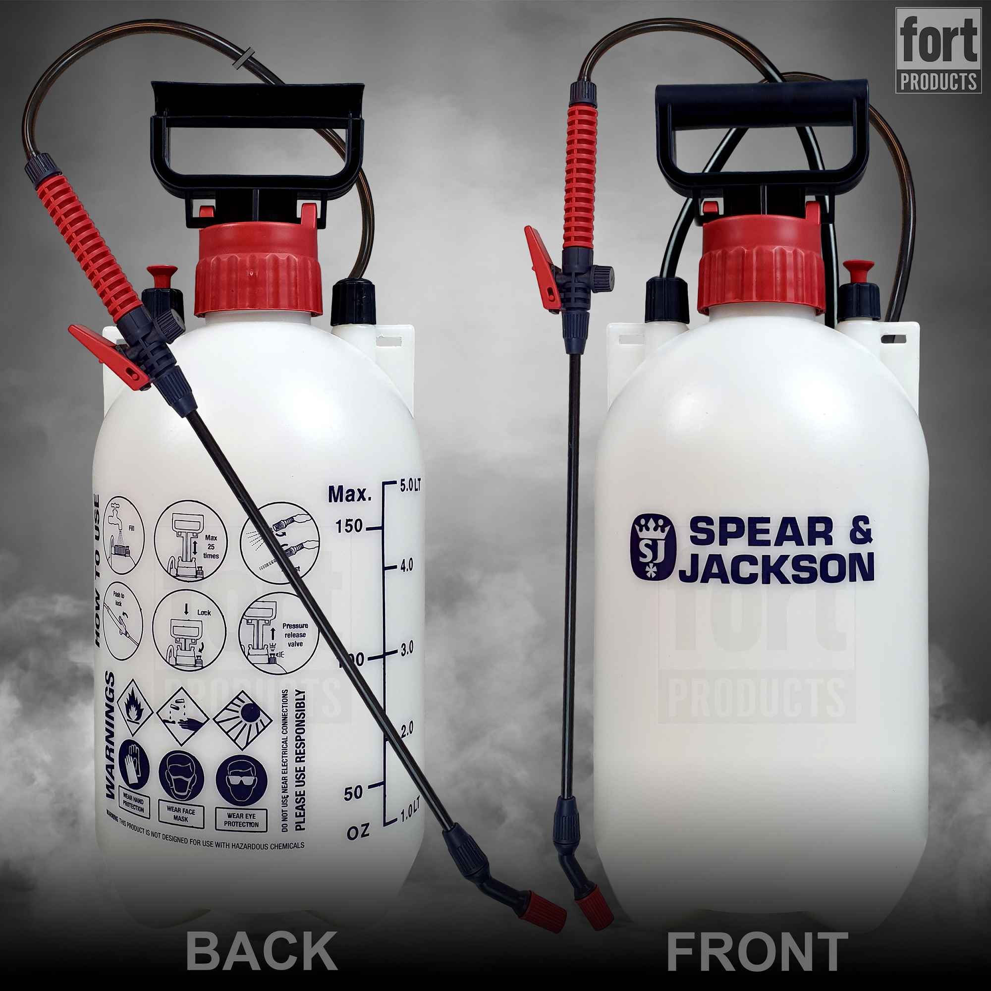 Spear & Jackson 5 Ltr Pump Action Pressure Sprayer Moth Removal